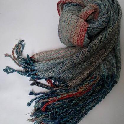 Hand Woven Shawl, Baby Wrap, Cotton And Silk