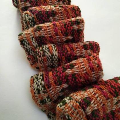 Handwoven neck warmer - merino wool..