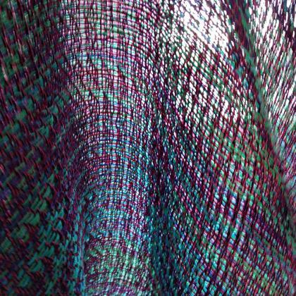 Colorful Hand Woven Shawl - Cotton And Viscose