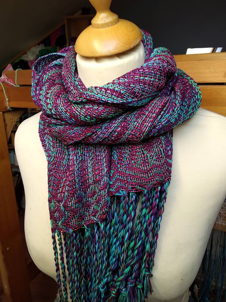 woven shawl colorful