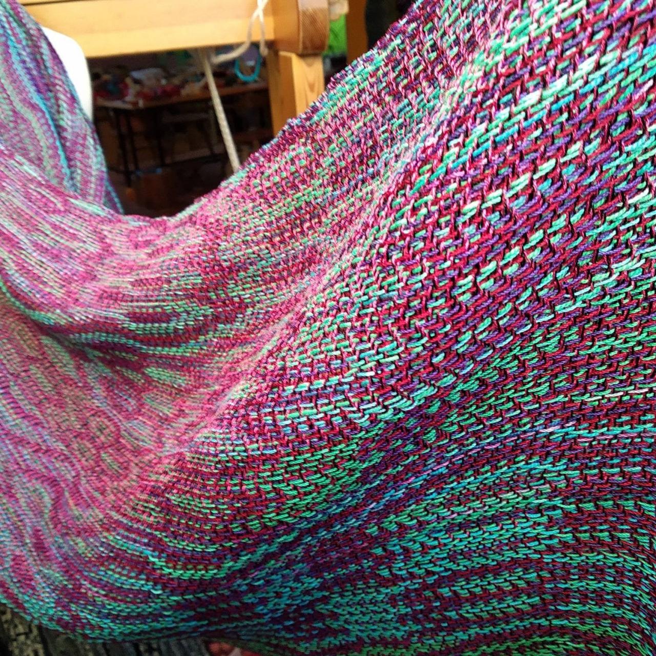 woven shawl colorful