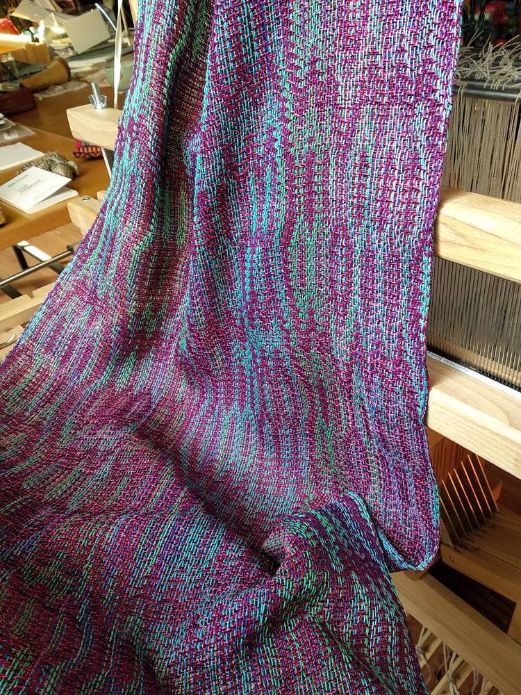 woven shawl colorful