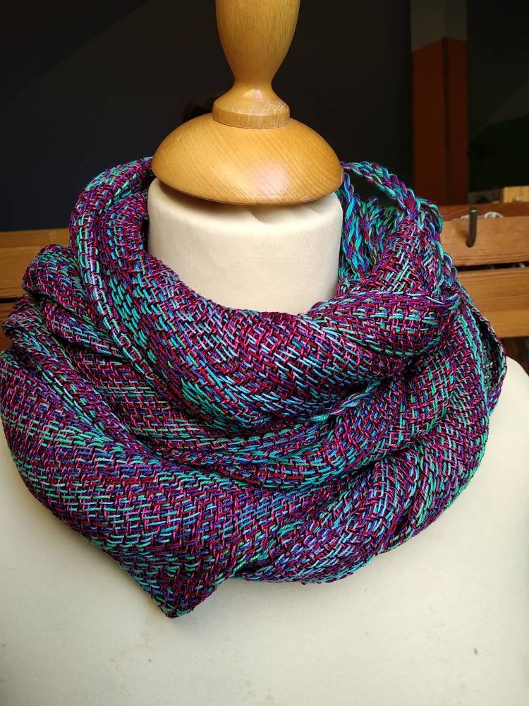 woven shawl colorful